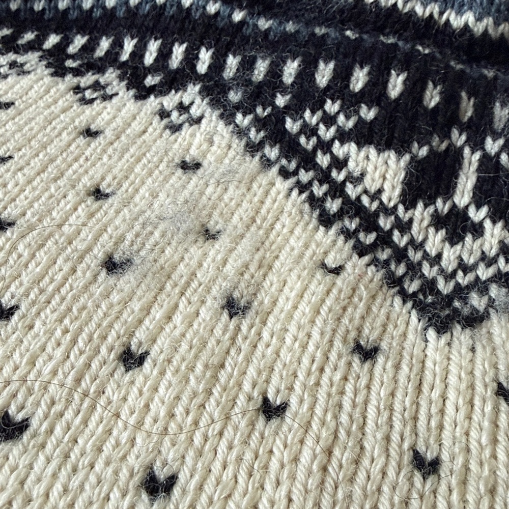Dale of Norway Black and White Zip Up Sweater - Picture 9 of 10